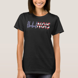 Camiseta Illinois Estados Unidos Estados Unidos EEUU Bander