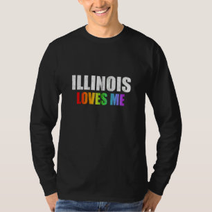 Camiseta Illinois Gay Pride Lgbt Rainbow Love Chicago Lesbi