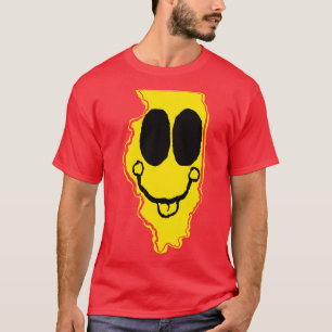 Camiseta Illinois Happy Face con la lengua pegada