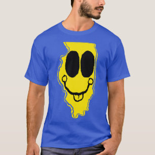 Camiseta Illinois Happy Face con la lengua pegada