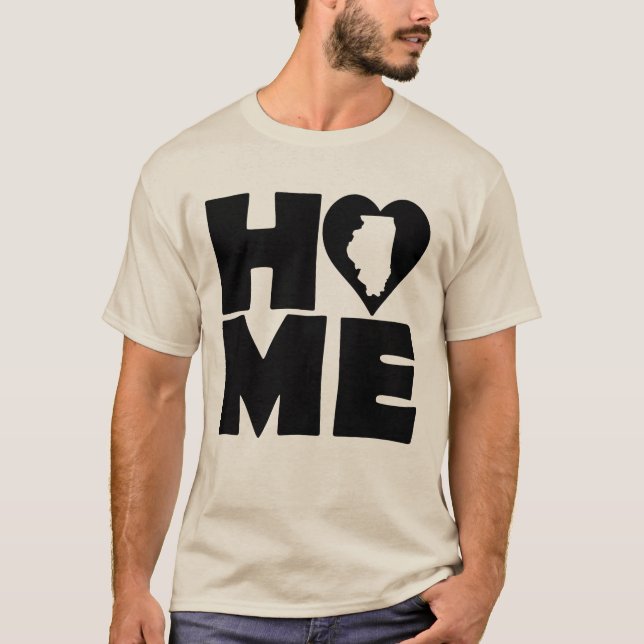Camiseta Illinois Home Heart State Tees (Anverso)