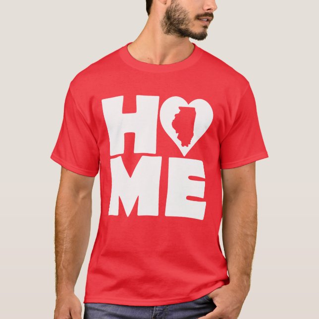 Camiseta Illinois Home Heart State Tees (Anverso)