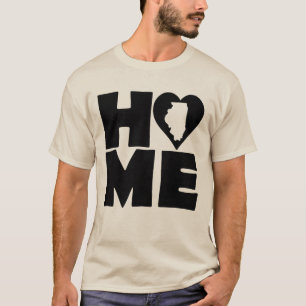 Camiseta Illinois Home Heart State Tees T-Shirt