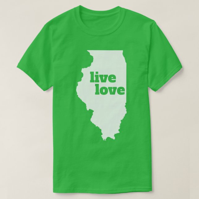 Camiseta Illinois Live Love Illinois (Diseño del anverso)