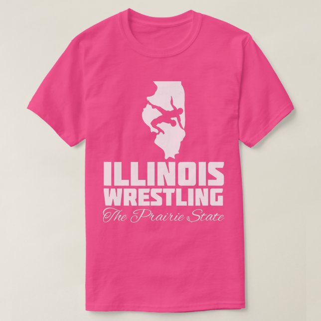 Camiseta Illinois lucha contra la lucha del estado en Estad (Diseño del anverso)