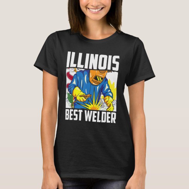 Camiseta Illinois Mejor Soldado Ironworker Ironsmith Wellne (Anverso)