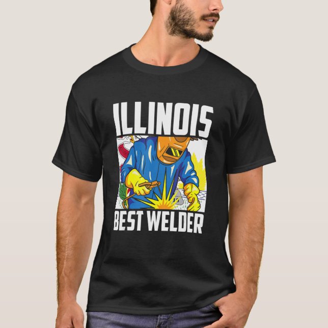 Camiseta Illinois Mejor Soldado Ironworker Ironsmith Wellne (Anverso)