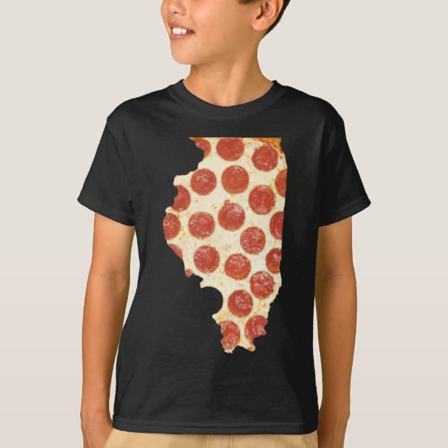 CAMISETA ILLINOIS PIZZA PEPPERONI PIZZA STATE (Anverso)