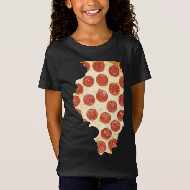 CAMISETA ILLINOIS PIZZA PEPPERONI PIZZA STATE (Anverso)