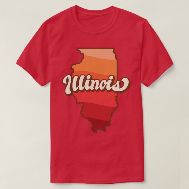 Camiseta Illinois Retro (Diseño del anverso)
