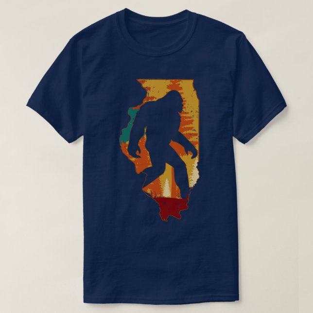 Camiseta Illinois retro vintage (Diseño del anverso)