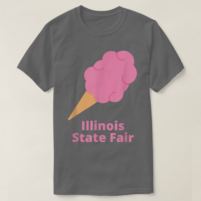Camiseta Illinois State Fair Pink Cotton Candy County Fair  (Diseño del anverso)