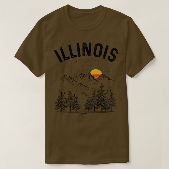 Camiseta Illinois State Vintage Retro (Diseño del anverso)
