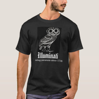 Camiseta Illuminati, blanco en negro