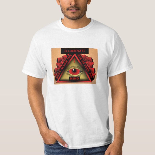 CAMISETA ILLUMINATI - NO DEJE EL OJO ENGAÑAR LA MENTE (Anverso)