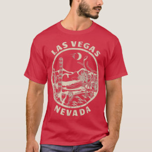 Camiseta Illustr desierto en Las Vegas Nevada Linocut