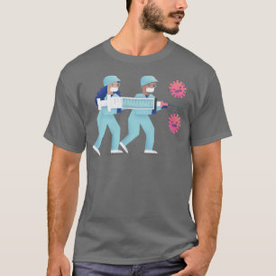 Camiseta Illustration of Frontline Doctor Nurse fighting co