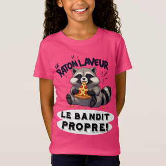 Camiseta Illustration Raton Laveur Humour Le Bandit Propre