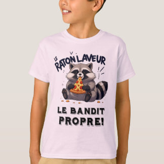 Camiseta Illustration Raton Laveur Humour Le Bandit Propre