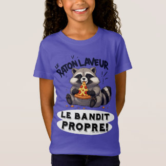 Camiseta Illustration Raton Laveur Humour Le Bandit Propre