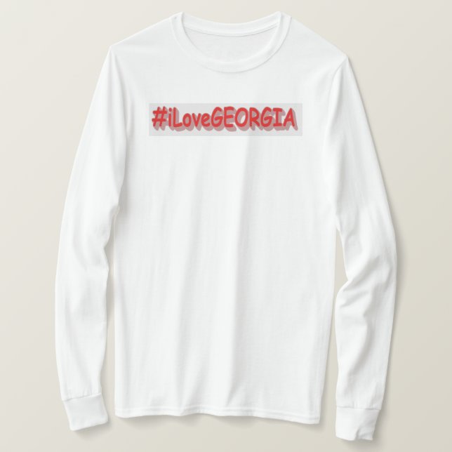 Camiseta "#iLoveGEORGIA " Diseño bonito. Comprar ahora (Anverso del diseño)