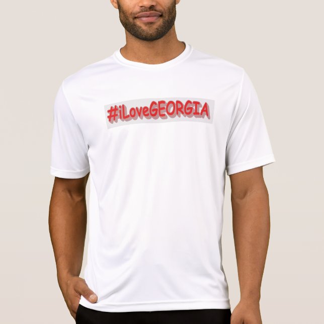 Camiseta "#iLoveGEORGIA " Diseño bonito. Comprar ahora (Anverso)