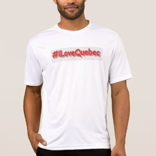 Camiseta "#iLoveQuebec " Diseño bonito. ¡Hazte con una en Z