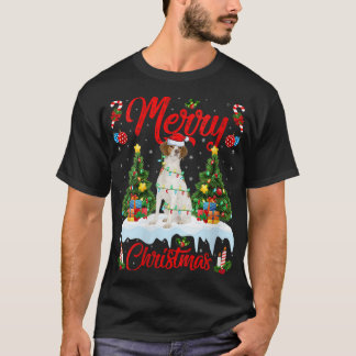Camiseta Ilumina el árbol navideño Santa Brittany Spaniel D