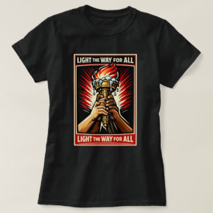 Camiseta Ilumina el camino para todos Gráfico de antorcha