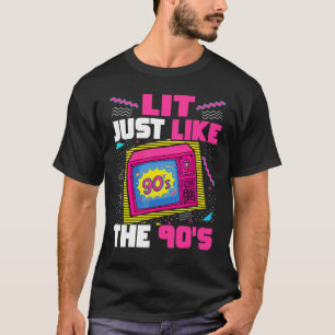 Camiseta Iluminación como la estética retro de la televisió