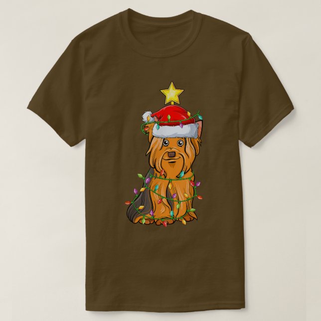 Camiseta Iluminación de árbol de navidad coincidiendo con Y (Diseño del anverso)