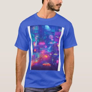 Camiseta Iluminación de la ciudad neón de Japón
