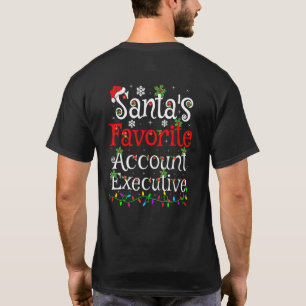 Camiseta Iluminación de Navidad El ejecutivo de cuenta favo