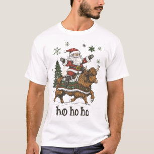 Camiseta Iluminación del árbol de Navidad de mujeres Santa 