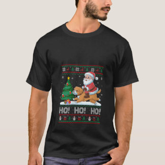 Camiseta Iluminación del árbol de Navidad de mujeres Santa