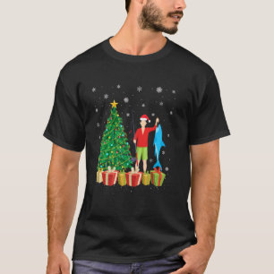 Camiseta Iluminación del árbol de Navidad del pescador Somb