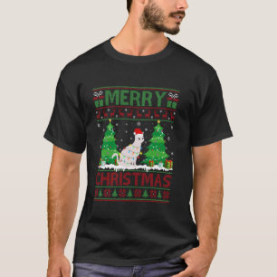 Camiseta Iluminación del árbol de Navidad feo ojos láser ga