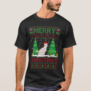 Camiseta Iluminación del árbol de Navidad feo ojos láser ga