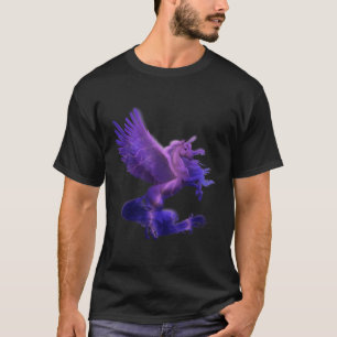 Camiseta Iluminación púrpura Unicornio Pegasus