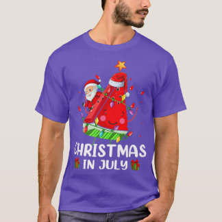 Camiseta Iluminación Santa Watermelon Navidad Árbol Navidad