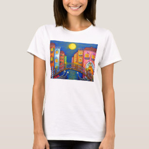Camiseta iluminada por la luna de Venecia