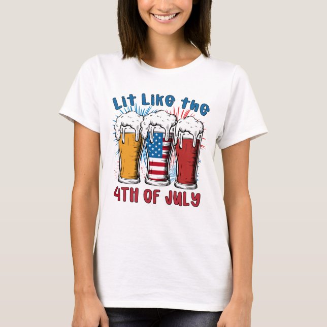 Camiseta Iluminado como el 4 de julio (Anverso)