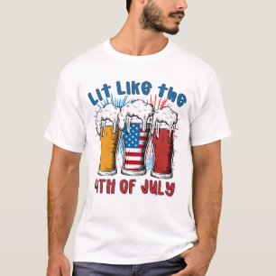 Camiseta Iluminado como el 4 de julio