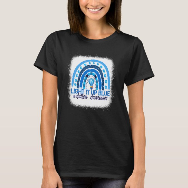 Camiseta Ilumínalo de Azul Arcoíris Blanqueado Conciencia d (Anverso)