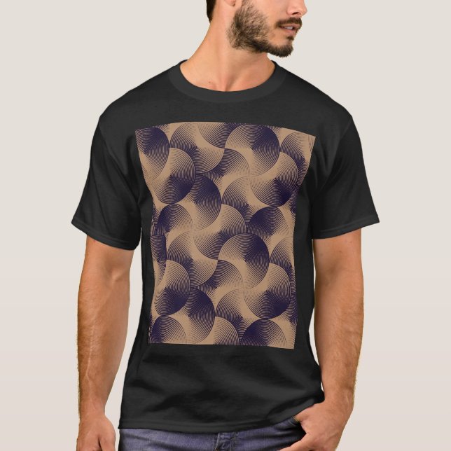 Camiseta Ilusión de Círculos Ópticos: Sin Marea Geométrica. (Anverso)