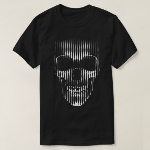 Camiseta Ilusión de cráneo de línea abstracta