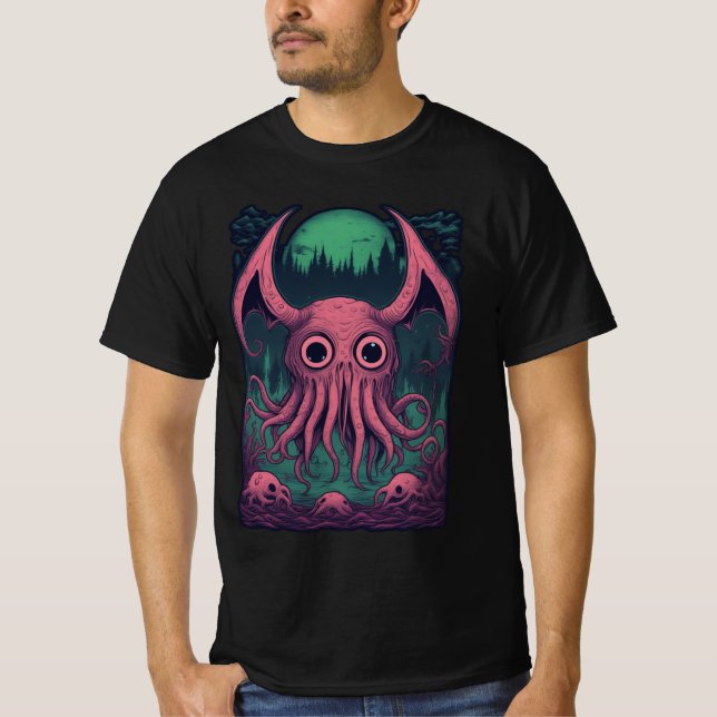 Camiseta Ilusión de Cthulhu de la locura del horror - Besti (Anverso)