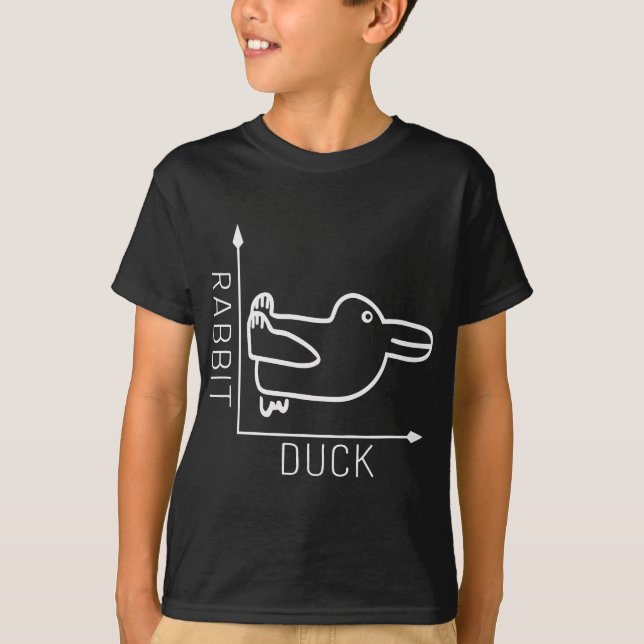 Camiseta Ilusión de pato conejo - filosofía de dibujo de gr (Anverso)
