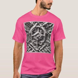 Camiseta Ilusión óptica alucinante inspirada en M C Escher