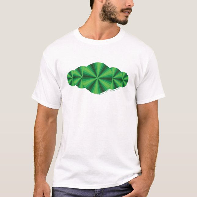 Camiseta Ilusión óptica Camisas ligeras de los hombres verd (Anverso)